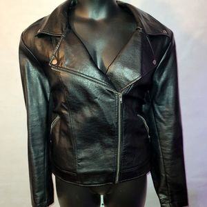 Faux leather Forever 21 Motorcycle Jacket. Size 3X